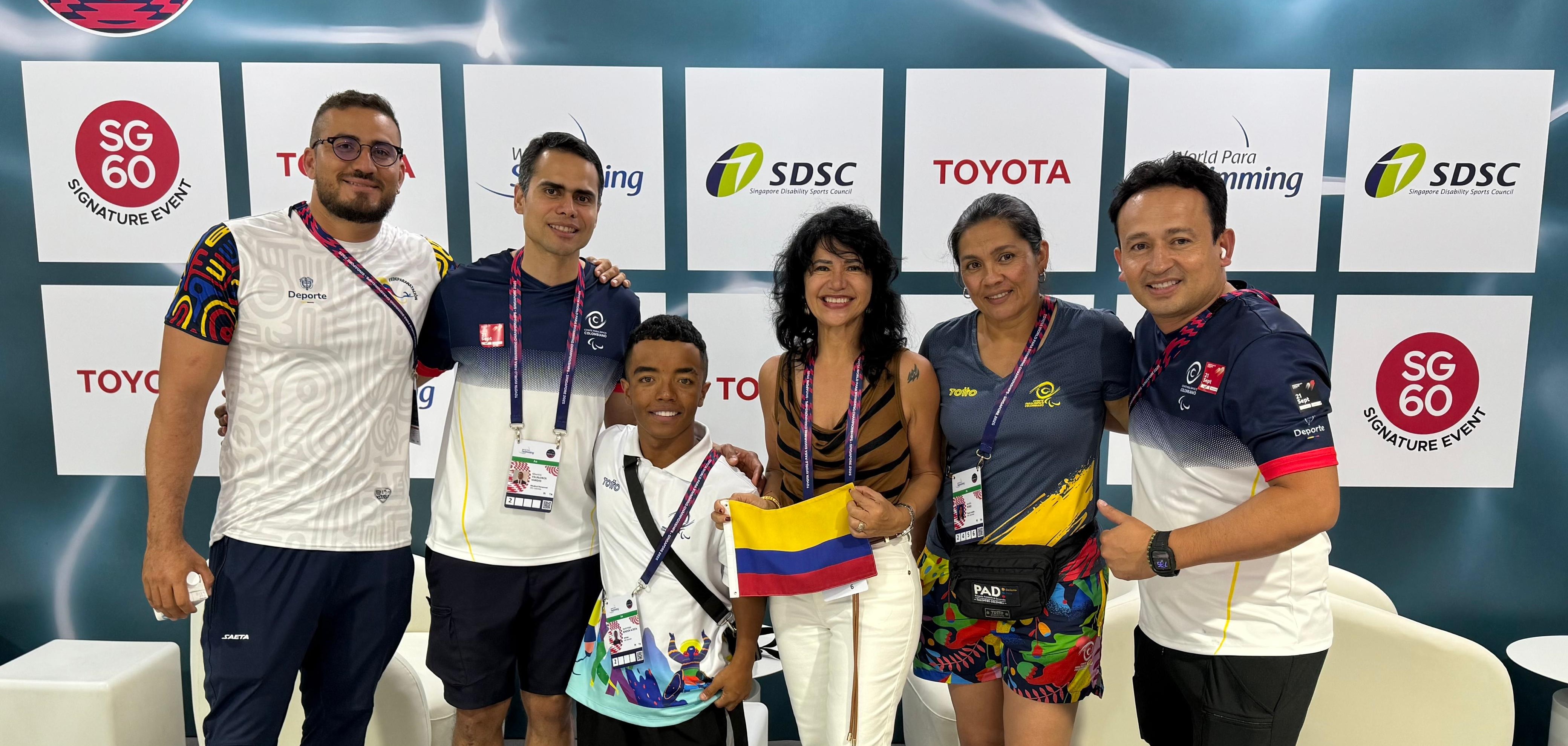 La embajada de Colombia acompaña a la Selección Colombia de Para Natación que compite esta semana en el Campeonato Mundial de Singapur y que ya obtuvo su primera medalla de Plata