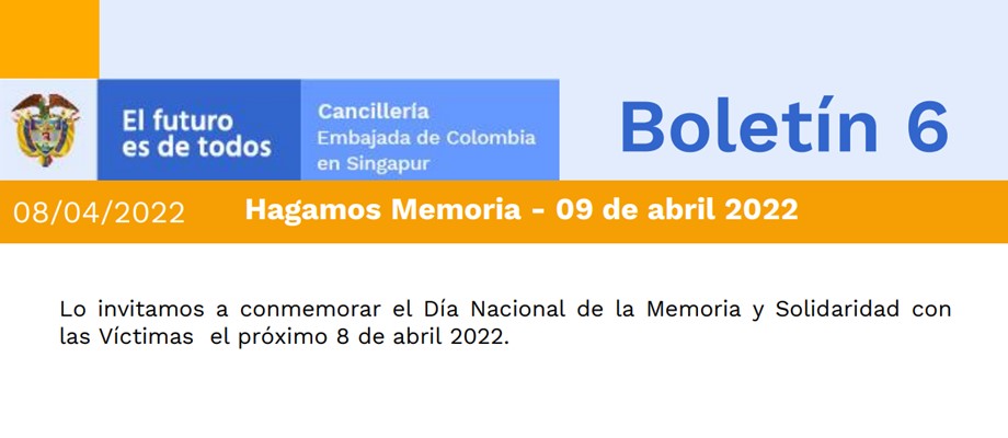 Embajada de Colombia en Singapur publica el Boletín 