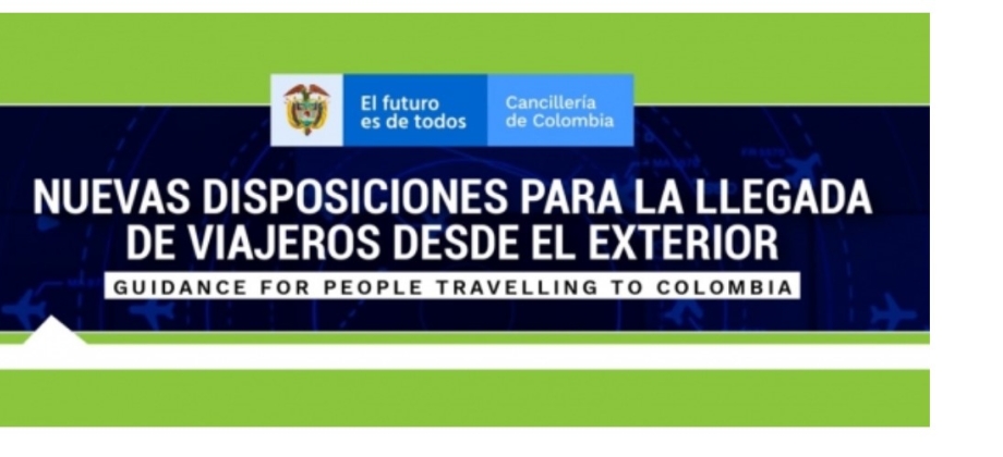 Nuevas disposiciones para la llegada a Colombia de viajeros desde el exterior