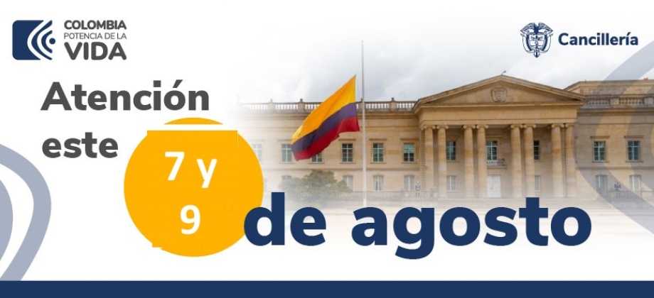 Embajada de Colombia en Singapur y su sección consular no tendrán atención al público el 7 y 9 de agosto