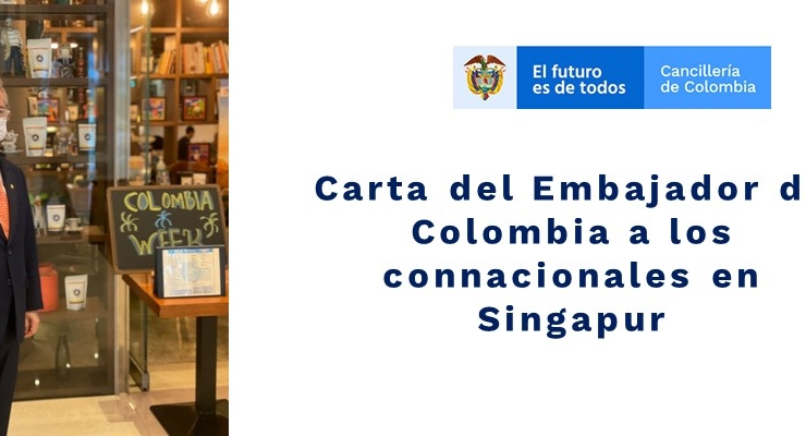 Carta del Embajador de Colombia a los connacionales 